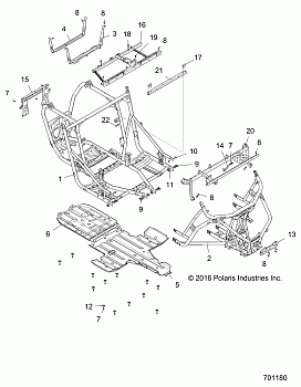 CHASSIS, MAIN FRAME AND SKID PLATES - Z18VDE99FK/S99CK/FK (701180)