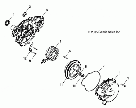 ENGINE, STATOR and FLYWHEEL - R12TH76/TH7E/TX7E ALL OPTIONS (4999202259920225E04)