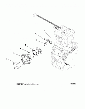 ENGINE, THROTTLE BODY and FUEL RAIL - A18DAE57B2 (100532)