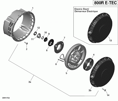 Rewind Starter - 800R E-TEC