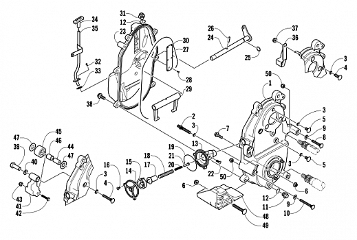 DROPCASE AND CHAIN TENSION ASSEMBLY