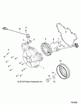 ENGINE, STATOR and COVER - Z17VBE87N2 (701095)