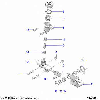 BRAKES, BRAKE PEDAL and MASTER CYLINDER - A19SHS57CP (C101531)