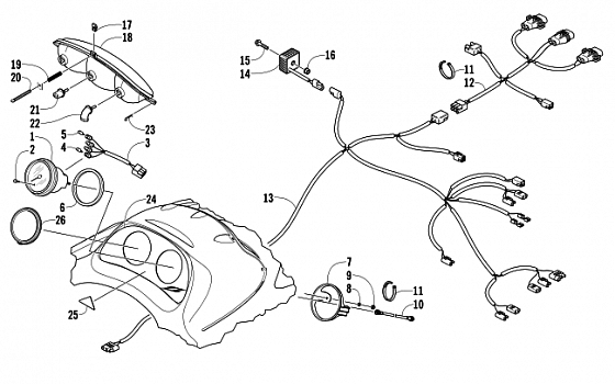 HEADLIGHT, INSTRUMENTS, AND WIRING ASSEMBLIES