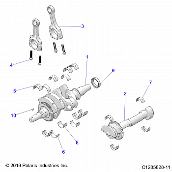 ENGINE, CRANKSHAFT AND BEARINGS - Z20NAE92KL (C1205828-11)