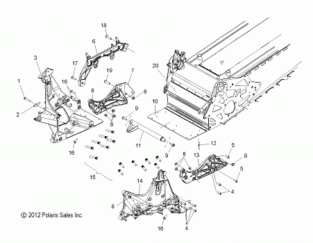 CHASSIS, BULKHEAD ASM. - S14CN8/CY8 All OPTIONS (49SNOWCHASSISFRT13PRMK)