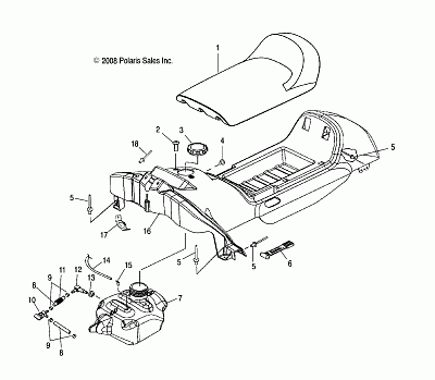 BODY, SEAT, FUEL TANK and CONSOLE - S09WB1AS/AE (49SNOWSEAT09120)