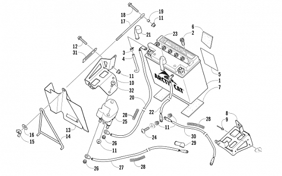 BATTERY AND TRAY ASSEMBLY