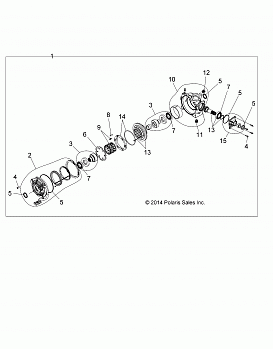 DRIVE TRAIN, FRONT GEARCASE INTERNALS - A15SVE95AW (49ATVGEARCASE1333391)