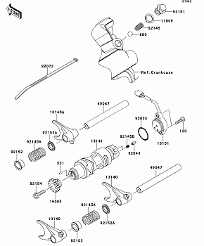 Gear Change Drum/Shift Fork(s)