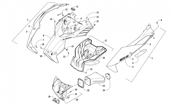 HOOD AND AIR INTAKE ASSEMBLY