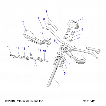 STEERING, UPPER and HANDLEBAR ASM. - S20EKL8RS ALL OPTIONS (C601342)