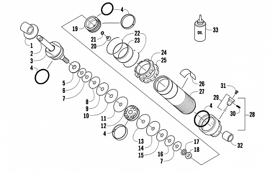 REAR SUSPENSION FRONT ARM SHOCK ABSORBER