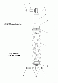 SUSPENSION, SHOCK, IFS - S18CFF5BSL/BEL (49SNOWSHOCKIFS7043614)