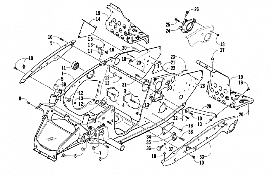 FRONT FRAME AND FOOTREST ASSEMBLY