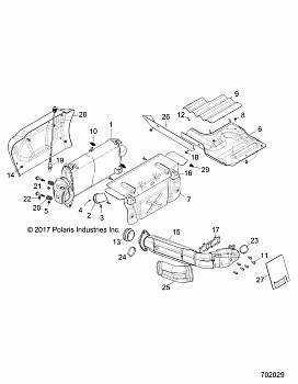 ENGINE, EXHAUST SYSTEM - Z18VDE99NK (702029)