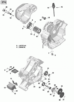 Engine Lubrication - 570 EFI (Package PRO)