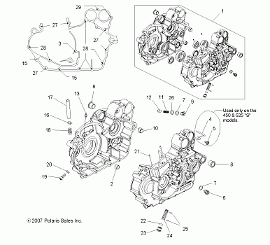 ENGINE, CRANKCASE - A10GJ45AA (49ATVCRANKCASE08OUT525S)