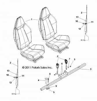 BODY, SEAT MOUNTING and BELTS - R13VE76FX/FI (49RGRSEATMTG12RZR)