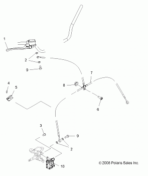 BRAKES, FRONT ASM. - A10GJ45AA (49ATVBRAKEFRT09OUT450)