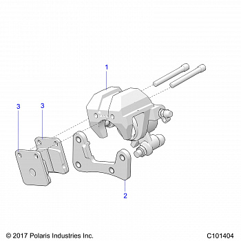 BRAKES, CALIPER, FRONT - A19HAA15N7 (C101404)