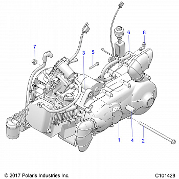 ENGINE, ENGINE and TRANSMISSION MOUNTING - A18HZA15B4 (C101428)