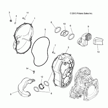 BODY, CLUTCH COVER - A15SVE95FW (49ATVCLUTCHCVR14SCRAM)