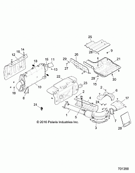 ENGINE, EXHAUST SYSTEM - Z17VFE92AK/AM/AB (701390)