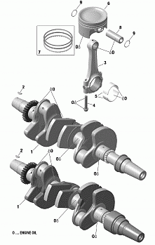 Crankshaft And Pistons 900 HO