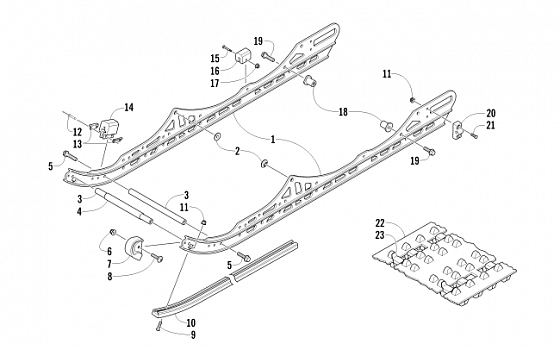 SLIDE RAIL AND TRACK ASSEMBLY