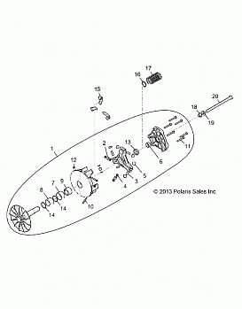 DRIVE TRAIN, PRIMARY CLUTCH - Z14ST1EFX (49RGRCLUTCHDRV14RZR1000)