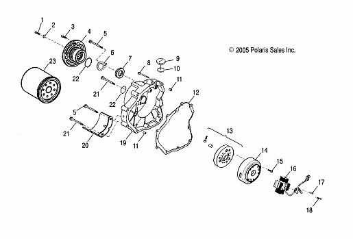 CRANKCASE COVER, RH - A06PB20AA/AB/AC/LE (4999202449920244A08)