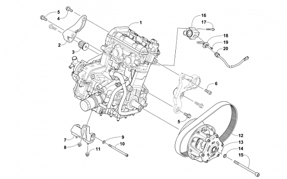 ENGINE AND RELATED PARTS