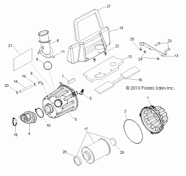 ENGINE, AIR INTAKE SYSTEM - R12VE76FX/FI (49RGRAIRBOX11RZRS)