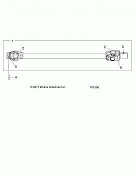 DRIVE TRAIN, PROP SHAFT, FRONT - A18SVS95FR (101306)