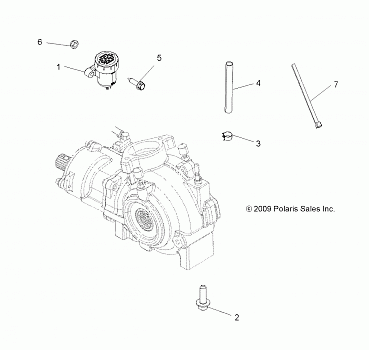 DRIVE TRAIN, GEARCASE MOUNTING, FRONT - A11ZX85FF/FK (49ATVGEARCASEMTG10SPXP550)