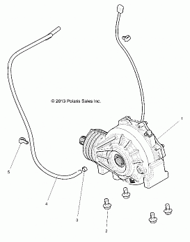 DRIVE TRAIN, FRONT GEARCASE MOUNTING - Z146T1EAM/EAW (49RGRGEARCASEMTG14RZR1000)