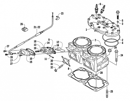 CYLINDER AND HEAD ASSEMBLY