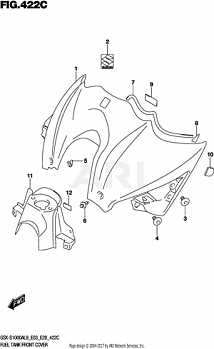 FUEL TANK FRONT COVER (GSX-S1000AL9 E33)