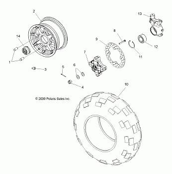 WHEELS, FRONT - R12VE76FX/FI (49RGRWHEELFRT10RZRS)