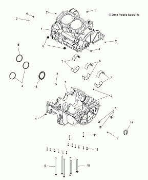 ENGINE, CRANKCASE - A15SXE95FK (49ATVCRANKCASE14SCRAM)