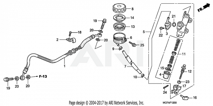 REAR BRAKE MASTER CYLINDER