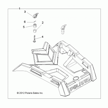 BODY, FRONT RACK - A15SVE95FW (49ATVRACKMTG13SCRAM850)