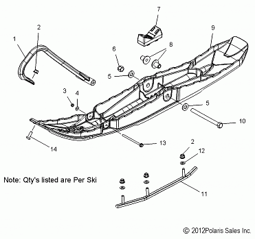 STEERING, SKI ASM. - S17CEE5BSL (49SNOWSKIASM13600LE)