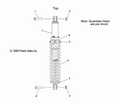 SUSPENSION, SHOCK, IFS (7043289) - S12PU7ESL/EEL (49SNOWSHOCKIFS09WIDE)