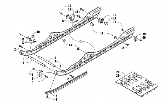 SLIDE RAIL AND TRACK ASSEMBLY