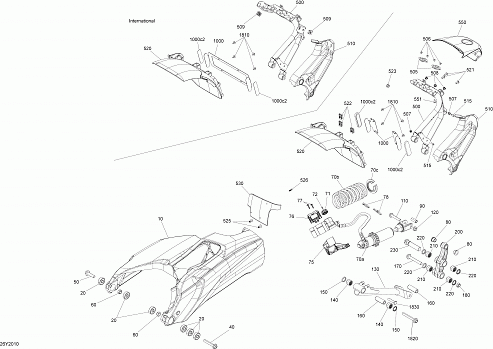 Suspension, Rear - Rally Edition - Swing Arm - Shock - Fender