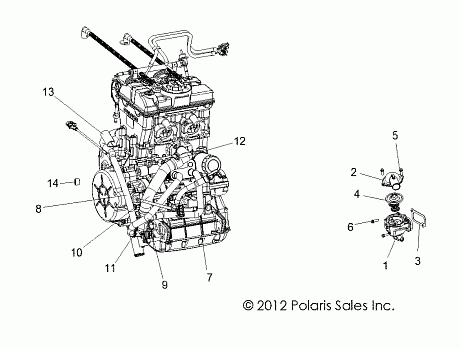 ENGINE, COOLING, THERMOSTAT and BYPASS - R13XT87AA/9EAK (49RGRTHERMO13RZRXP4I)