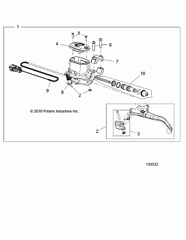 BRAKES, FRONT BRAKE LEVER and MASTER CYLINDER - A20SVE95KR (100932)