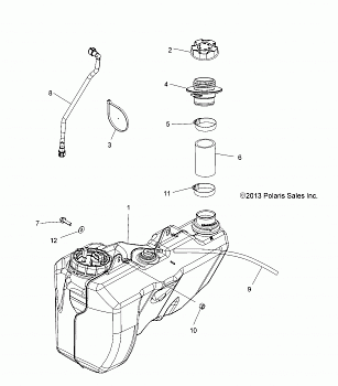 BODY, FUEL TANK - A14ZN8EAB/C/I/M/P/S (49ATVFUEL14SP550)